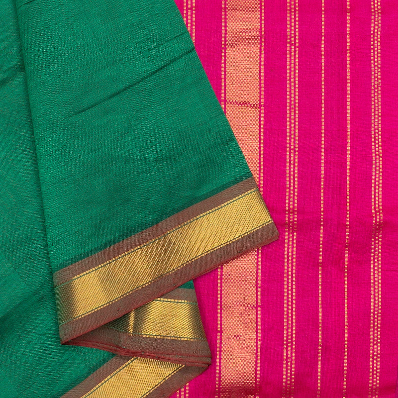 Hayagrivas Bottle Green Semi Silk Cotton Saree SSCBF180I1-28