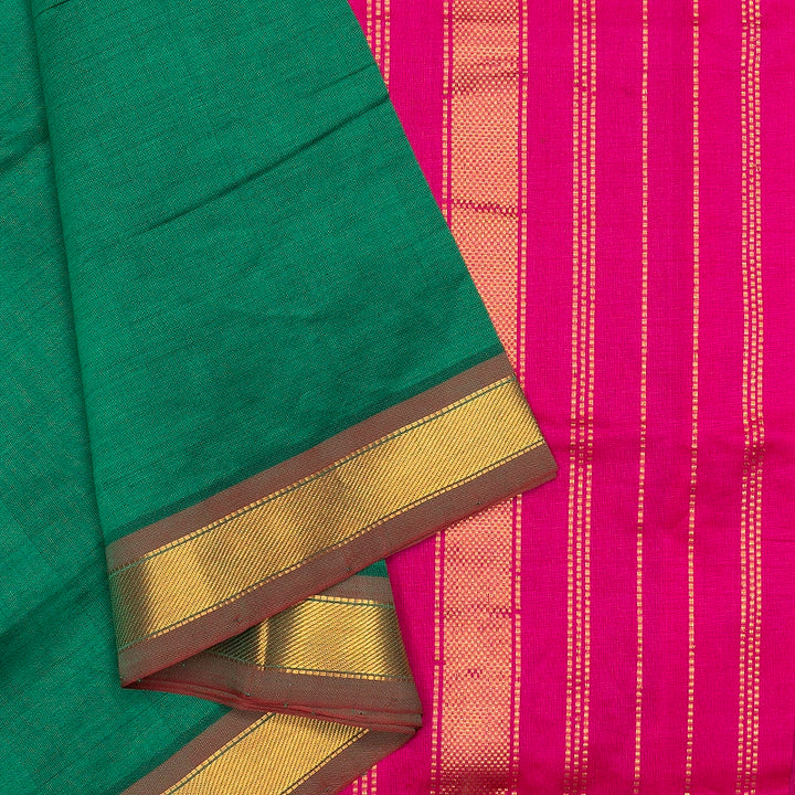 Hayagrivas Bottle Green Semi Silk Cotton Saree SSCBF180I1-28