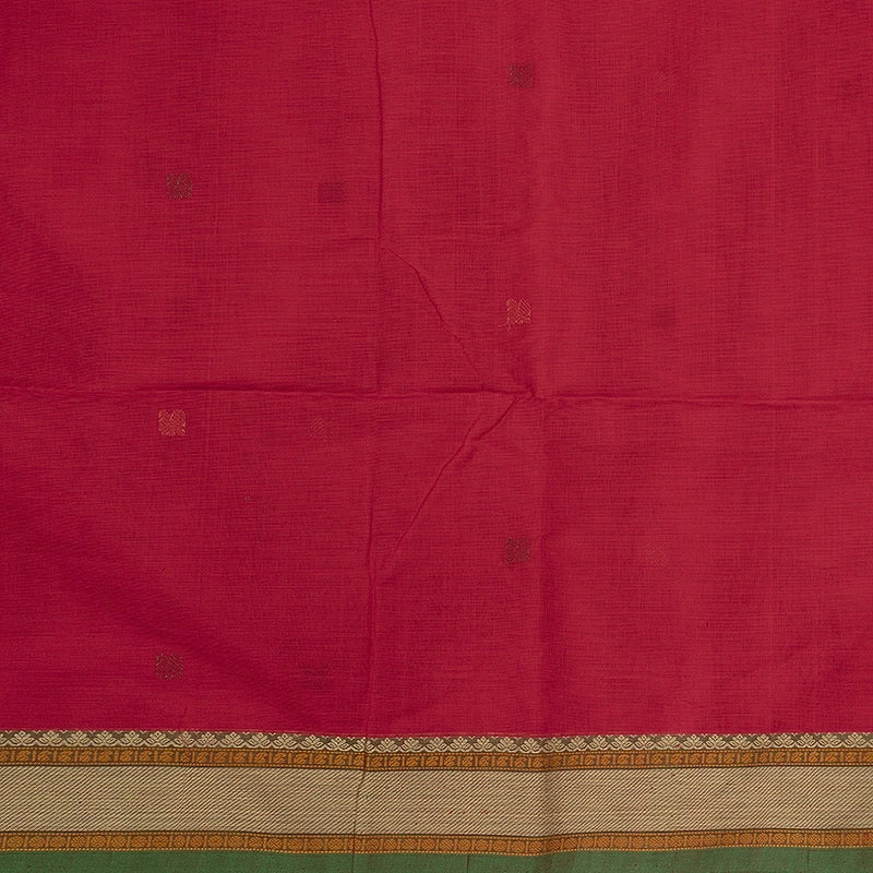 Hayagrivas Tomato Red Handloom Kanchi Cotton Saree SSCBF104F15-1