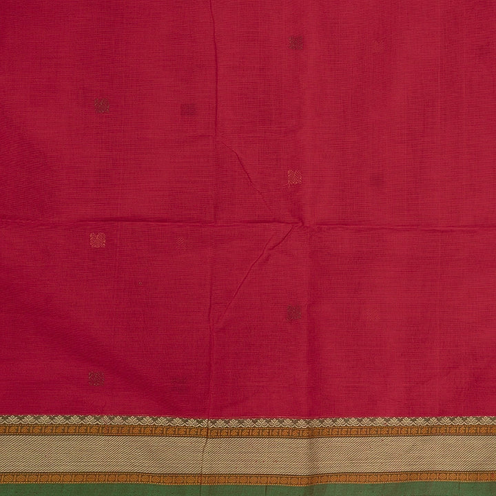 Hayagrivas Tomato Red Handloom Kanchi Cotton Saree SSCBF104F15-1