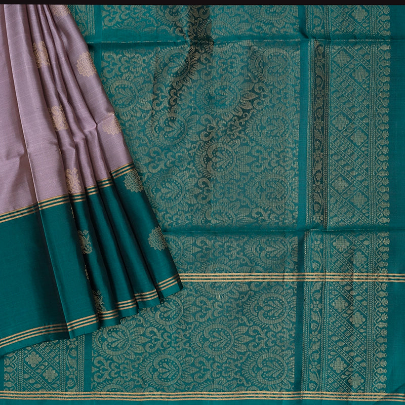 Hayagrivas Mauve Handloom Soft Silk Saree KBF232E2-8