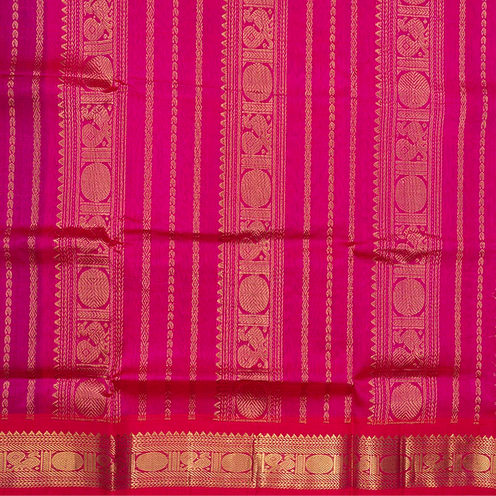 Hayagrivas Bottle Green Pure Silk Cotton Saree SSCBF56E5-12