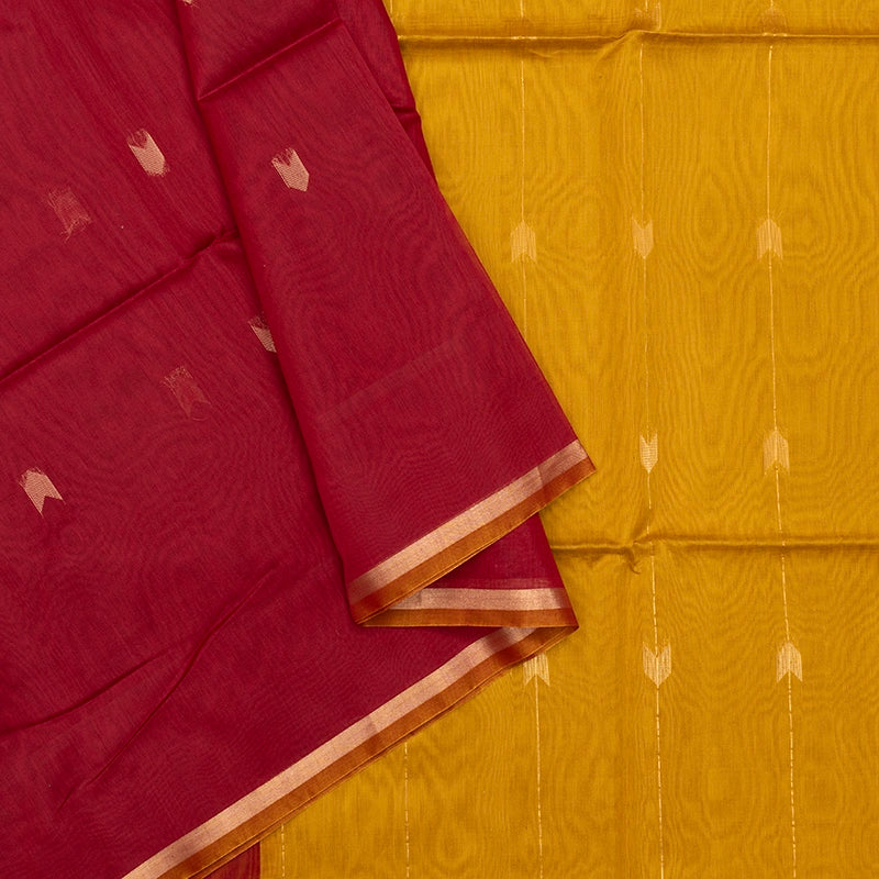 Hayagrivas Maroon Kora Silk Cotton Saree KSBE92A9-3