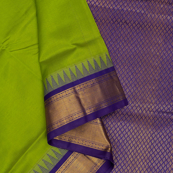 Hayagrivas Parrot Green Pure Silk Cotton Saree SSCBF34D3-45