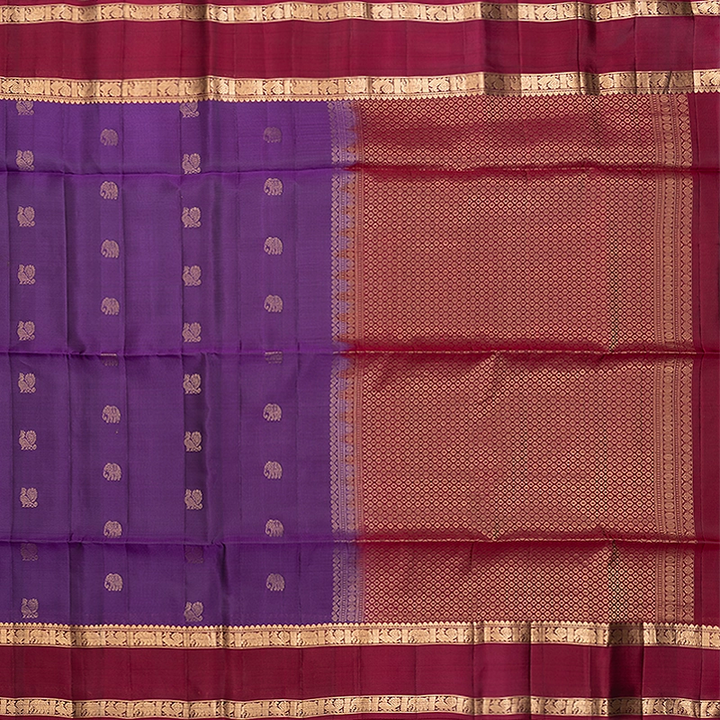 Hayagrivas Purple Handloom Soft Silk Saree KBF532G4-15