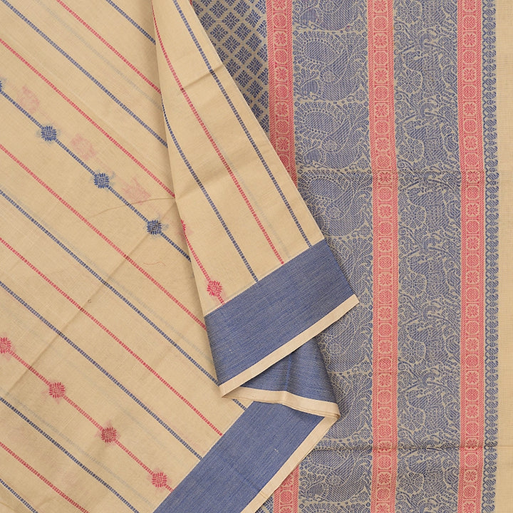 Hayagrivas Sandal Handloom Kanchi Cotton Saree SSCBF104F1-1