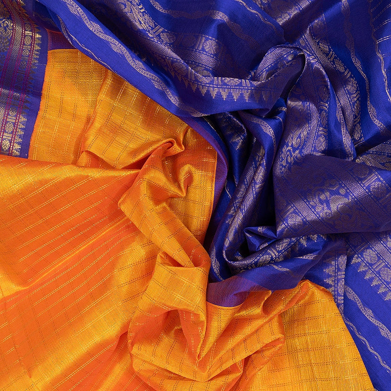 Hayagrivas Mambazham Orange Pure Silk Cotton Saree SSCBF35D3-15
