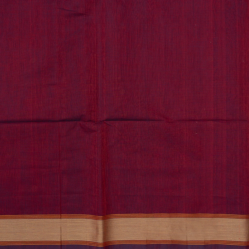 Hayagrivas Maroon Handloom Kanchi Cotton Saree SSCBF103F14-1