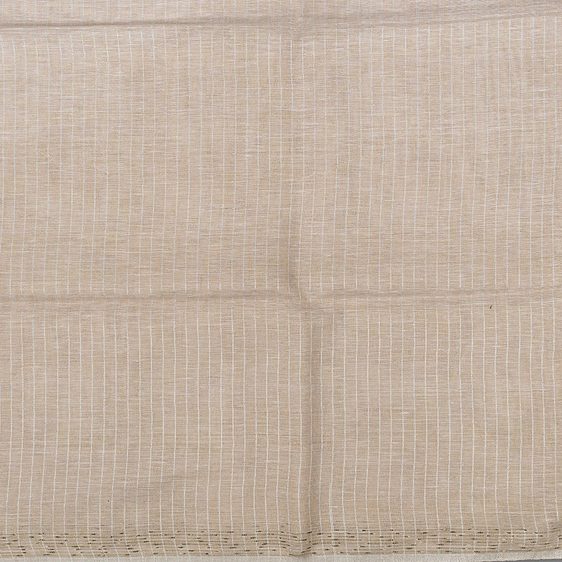 Hayagrivas Cream Handloom Linen Saree KBE937H2-3