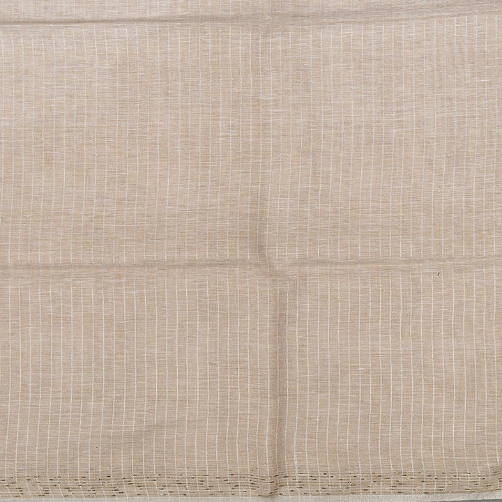 Hayagrivas Cream Handloom Linen Saree KBE937H2-3