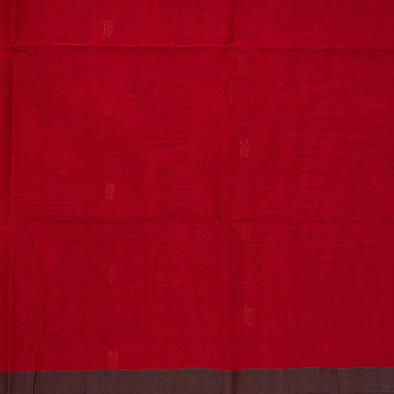 Hayagrivas Maroon Handloom Kanchi Cotton Saree SSCBF104F13-5