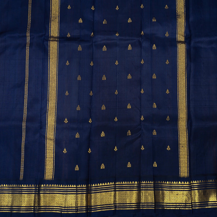 Hayagrivas Mambazham Orange Pure One-sided border Kanjivaram Silk Saree KBF514F2-17
