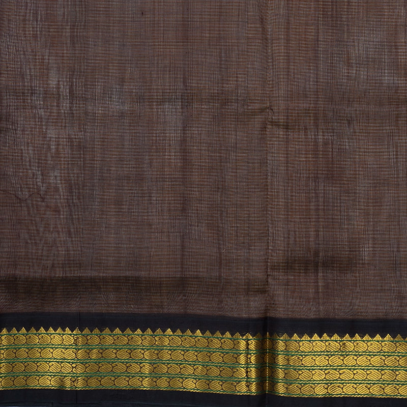 Hayagrivas Cream & Orange Stripes Pure Silk Cotton Saree SSCBF55E3-3