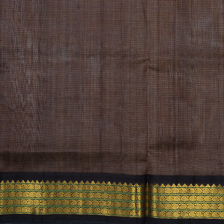 Hayagrivas Cream & Orange Stripes Pure Silk Cotton Saree SSCBF55E3-3