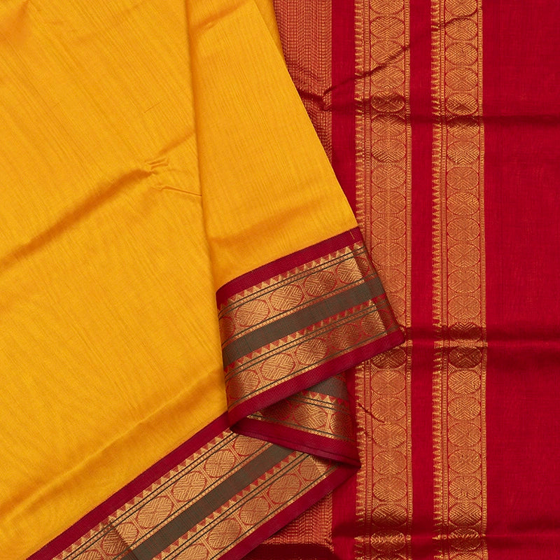 Hayagrivas Mango Yellow Pure Silk Cotton Saree SSCBF34D2-14