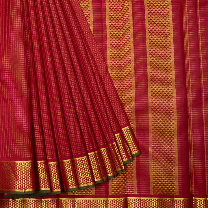 Hayagrivas Handloom Araku Maroon Kanjivaram Silk Saree KBF670G2-1