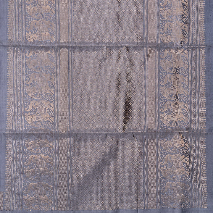 Hayagrivas Grey Handloom Soft Silk Saree KBF880H7-18