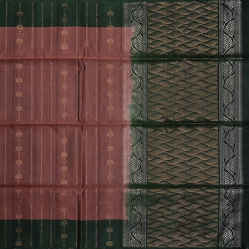 Hayagrivas Rust Brown Handloom Soft Silk Saree KBF883H2-15