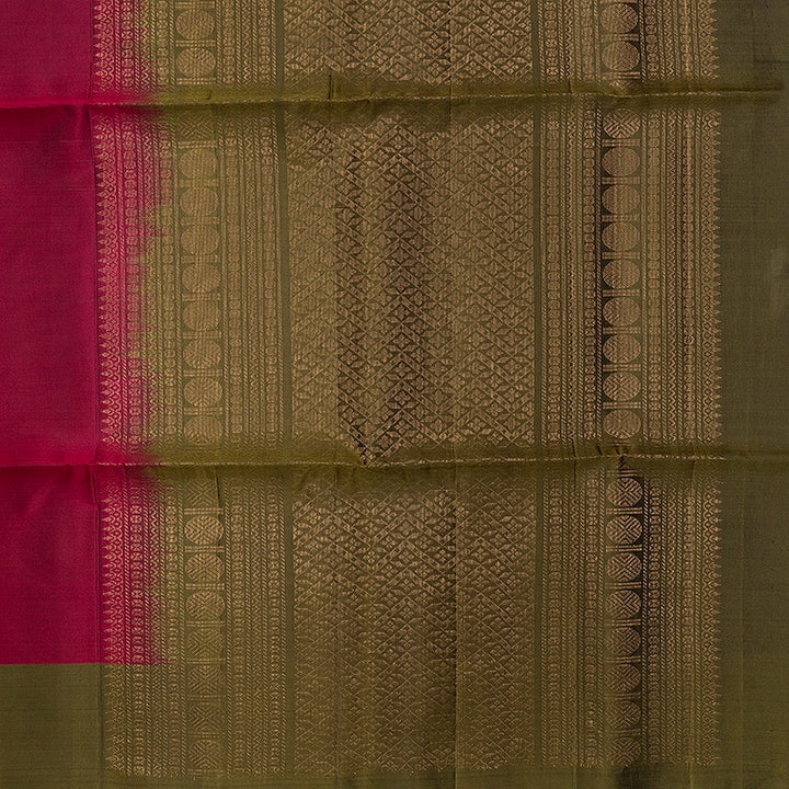 Hayagrivas Red Handloom Soft Silk Saree KBF883H2-5