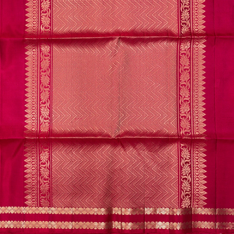 Hayagrivas Reddish-Pink Handloom Soft Silk Saree KBF883H20-4