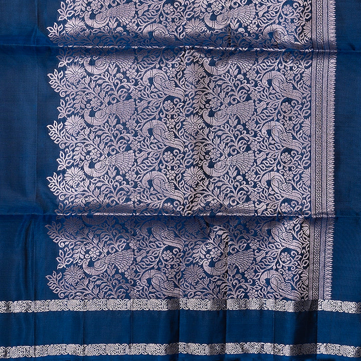 Hayagrivas Ramar Blue Handloom Soft Silk Saree KBF883H20-8