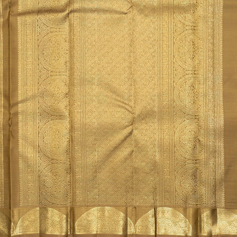 Hayagrivas Handloom Dry Mehandi Green Kanjivaram Silk Saree KBFL386J1-1-BF386-SBS