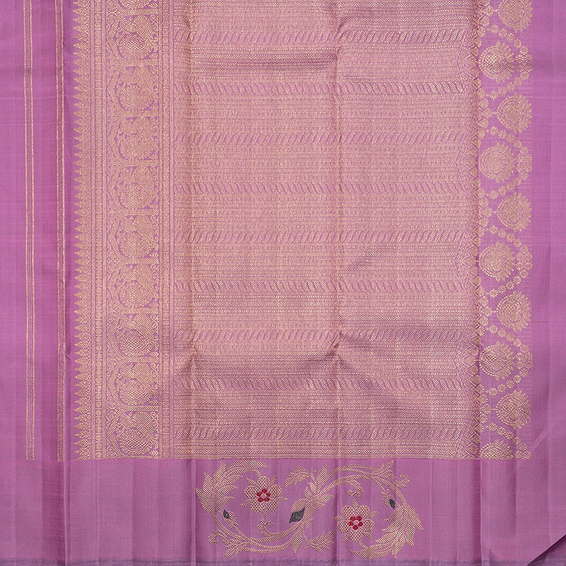 Hayagrivas Handloom Lavender-Pink Kanjivaram Silk Saree KBFL387J1-1-BF387-SBS