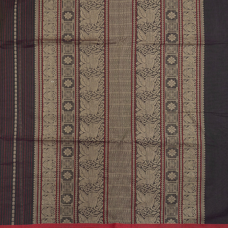 Hayagrivas Peacock Green &amp; Purple Dual Tone  Handloom Kanchi Cotton Saree SSCBF132H17-1