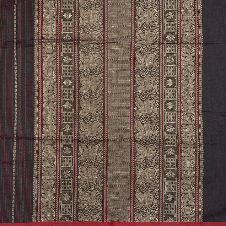 Hayagrivas Peacock Green &amp; Purple Dual Tone  Handloom Kanchi Cotton Saree SSCBF132H17-1