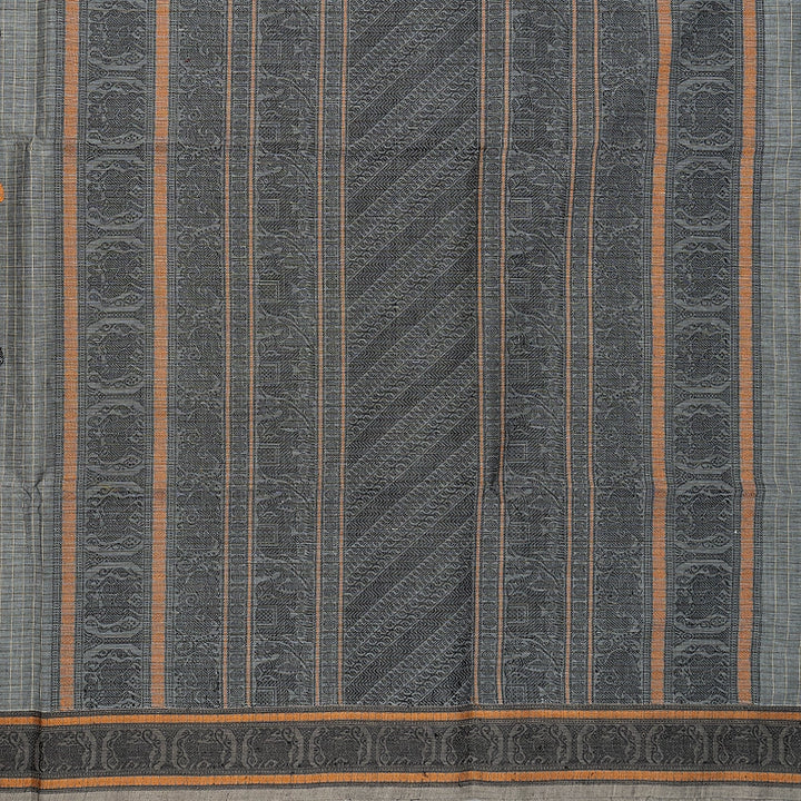 Hayagrivas Grey Handloom Kanchi Cotton Saree SSCBF132H18-1