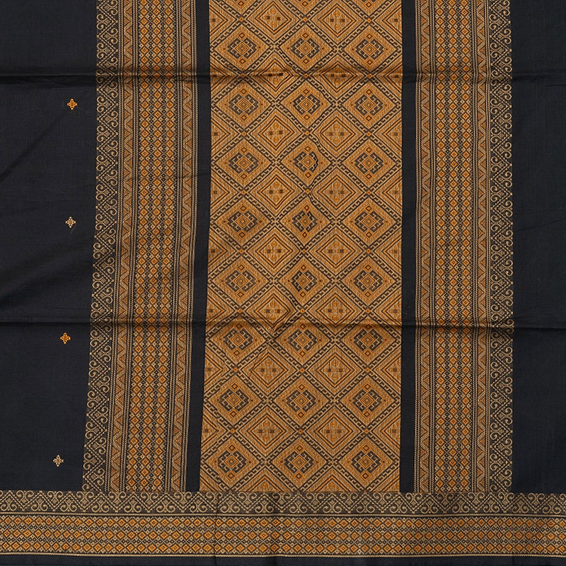 Hayagrivas Black Handloom Kanchi Cotton Saree SSCBF132H2-2