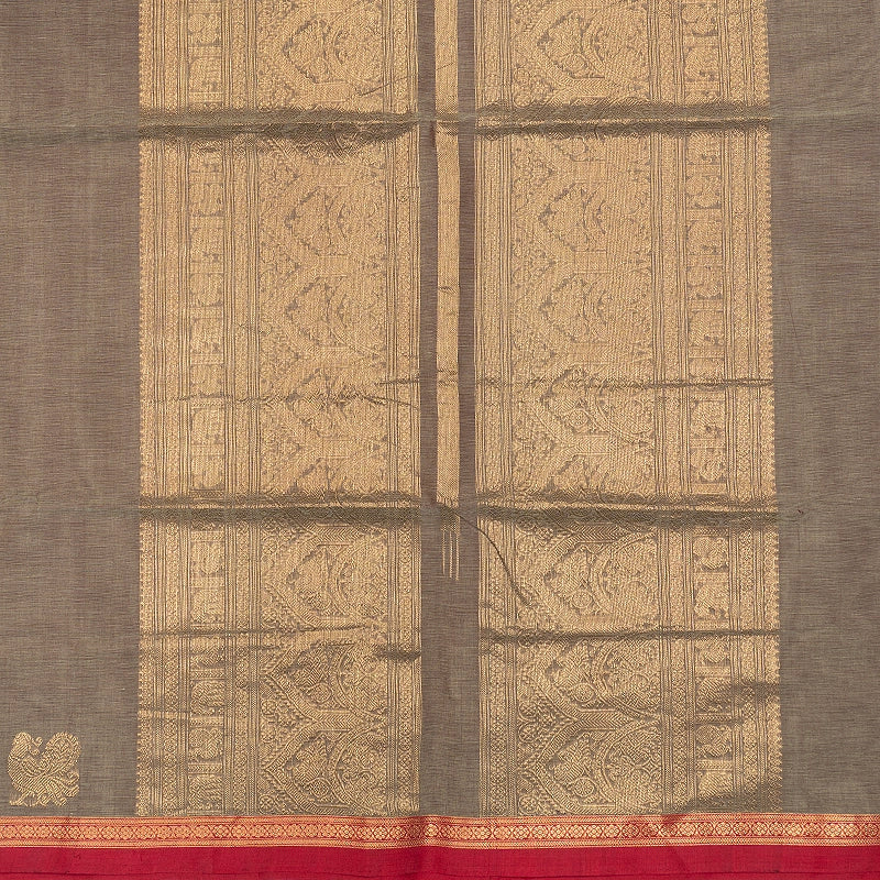 Hayagrivas Elephant Grey Handloom Kanchi Cotton Saree SSCBF132H20-1