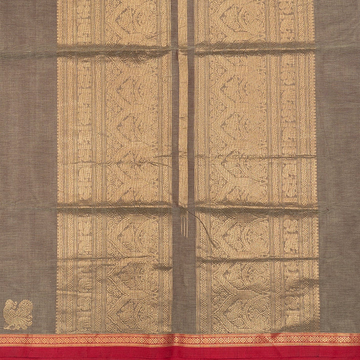 Hayagrivas Elephant Grey Handloom Kanchi Cotton Saree SSCBF132H20-1