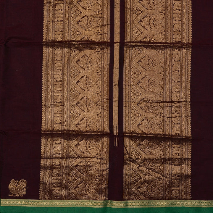Hayagrivas Burgundy Handloom Kanchi Cotton Saree SSCBF132H20-3