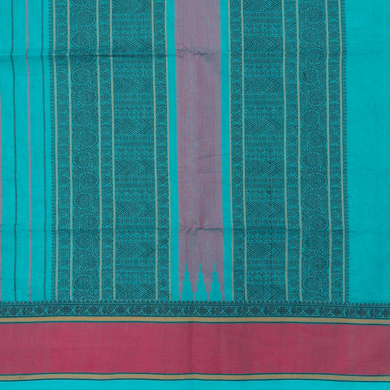 Hayagrivas Sea Blue Handloom Kanchi Cotton Saree SSCBF132H21-1