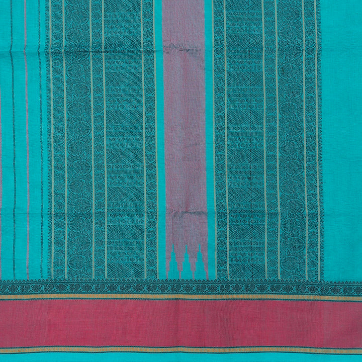 Hayagrivas Sea Blue Handloom Kanchi Cotton Saree SSCBF132H21-1