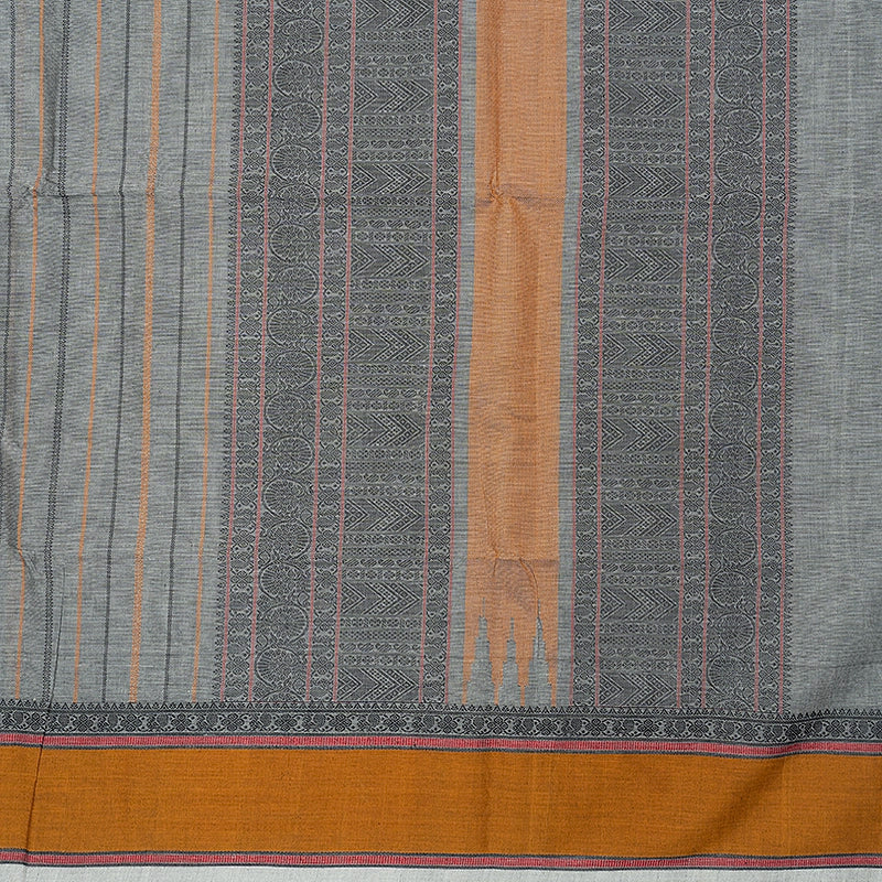 Hayagrivas Grey Handloom Kanchi Cotton Saree SSCBF132H21-3