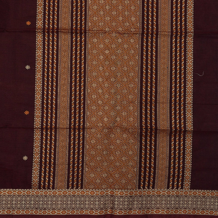 Hayagrivas Burgundy Handloom Kanchi Cotton Saree SSCBF132H23-2