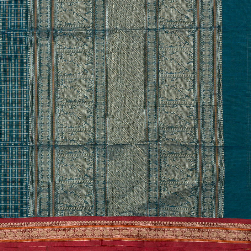 Hayagrivas Ramar Blue Handloom Kanchi Cotton Saree SSCBF132H25-1