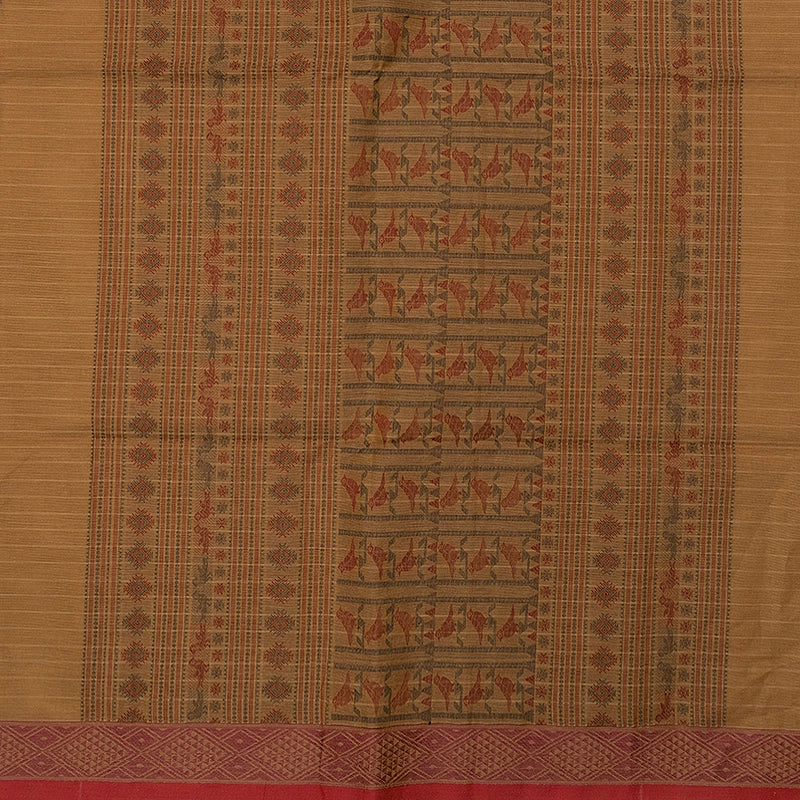 Hayagrivas Khaki Brown Handloom Kanchi Cotton Saree SSCBF132H6-4