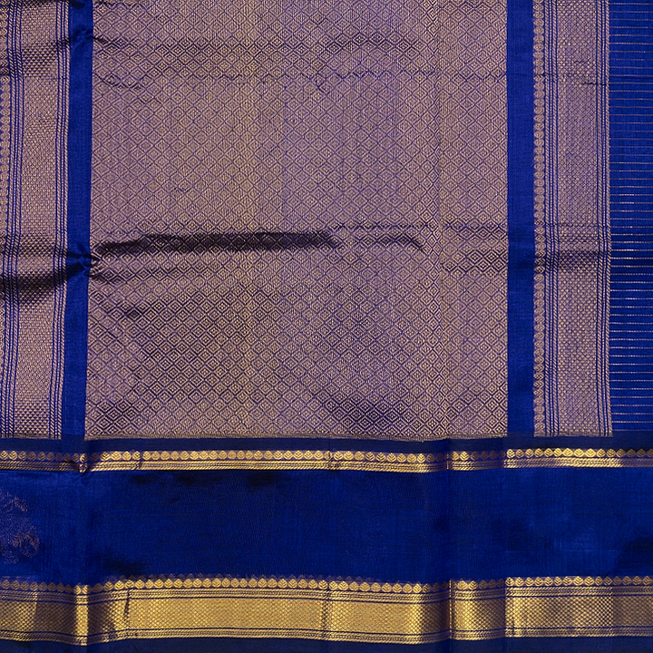 Hayagrivas Royal Blue Pure Silk Cotton Saree SSCBF137H6-1