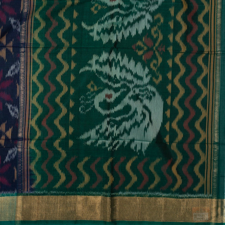 Hayagrivas Purple Handloom  Ikkat Kora Silk Cotton Saree SSCBF155H1-39