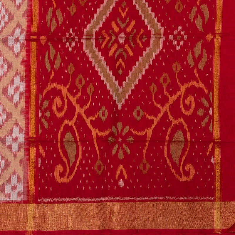 Hayagrivas White Handloom Ikkat Soft Silk Saree SSCBF155H1-41