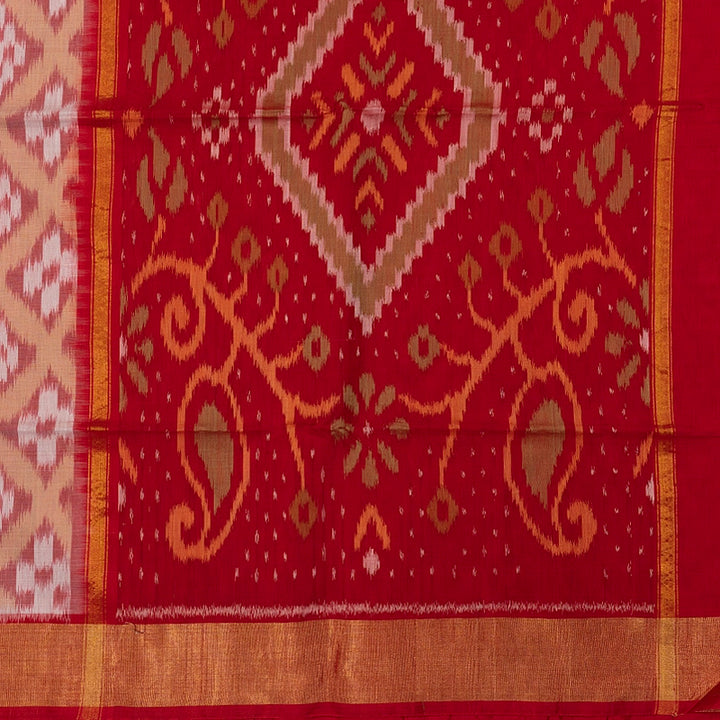 Hayagrivas White Handloom Ikkat Soft Silk Saree SSCBF155H1-41