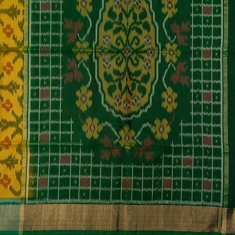 Hayagrivas Yellow Handloom Ikkat Soft Silk Saree SSCBF155H1-48