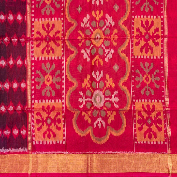 Hayagrivas Purple Ikkat Kora Silk Cotton Saree SSCBF155H1-50
