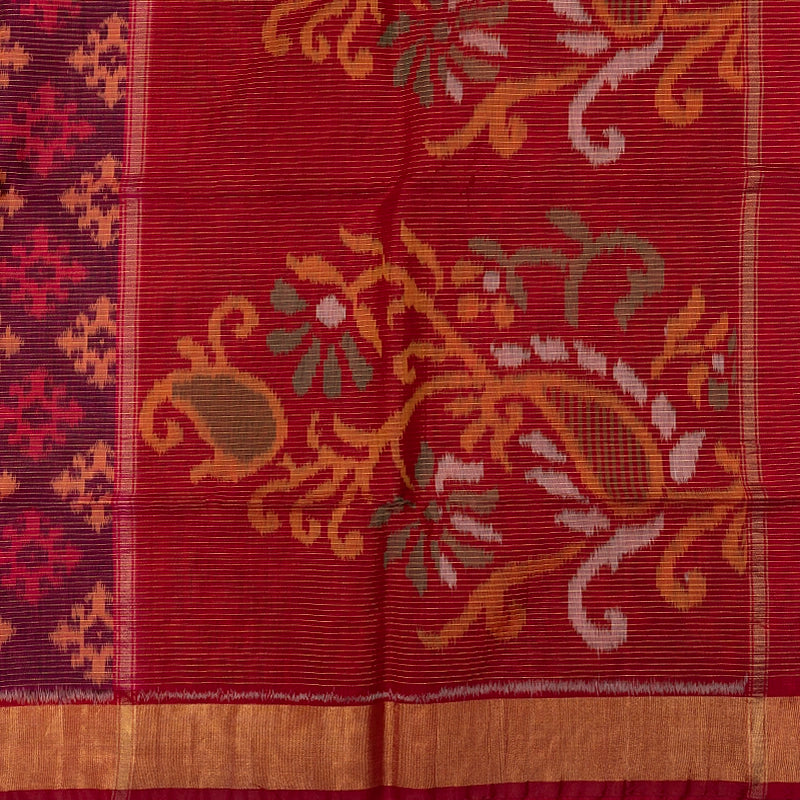 Hayagrivas Purple Handloom Ikkat Soft Silk Saree SSCBF155H3-18