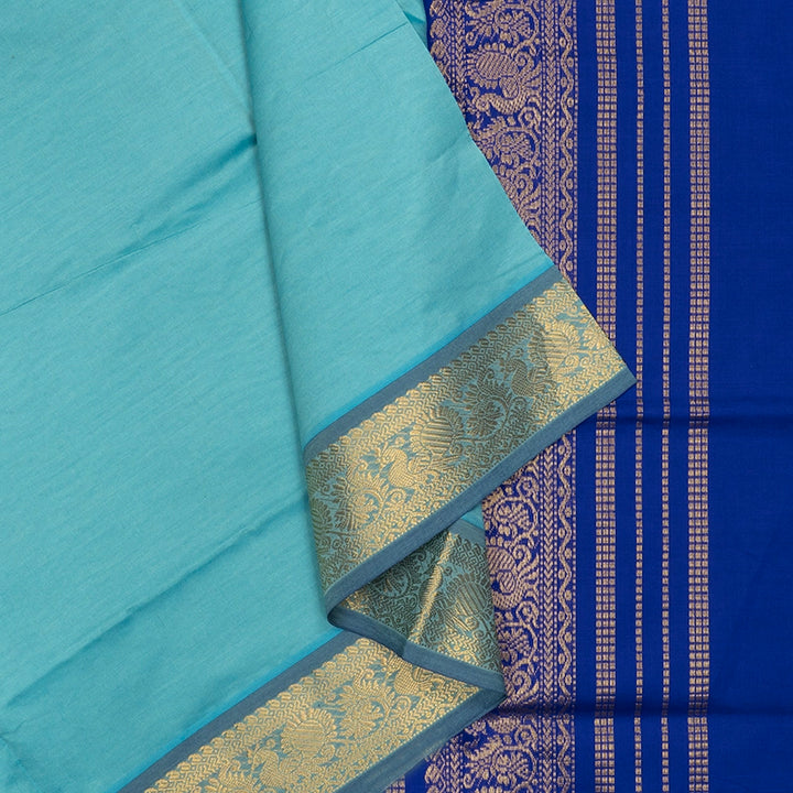 Hayagrivas Sky Blue Semi Silk Cotton Saree SSCBF164I1-135