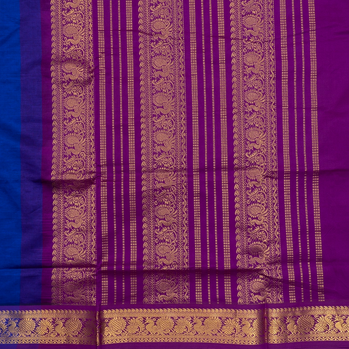 Hayagrivas Royal Blue Semi Silk Cotton Saree SSCBF164I1-61