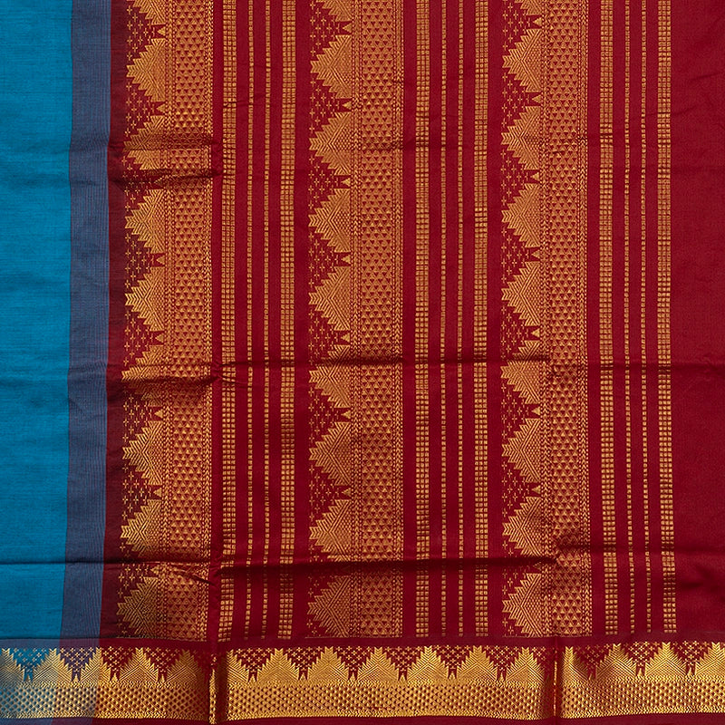 Hayagrivas Ramar Blue Semi Silk Cotton Saree SSCBF164I1-94